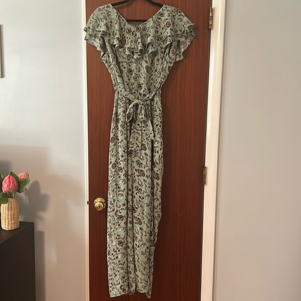 Ivy City Co, jumpsuit, floral pattern/green, xxl
